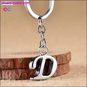 A-Z Letters sleutelhanger zilverkleurige metalen sleutelhanger dames auto - plusminusco.com