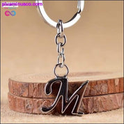 A-Z Letters key Chain Silver Color Metal Keychain Women Car - plusminusco.com