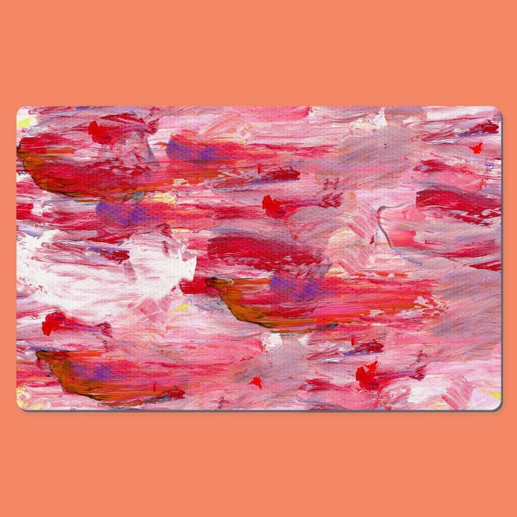 Abstract Art Desk Mats, Desktop Mat, Anti-Slip PU Leather Desk Mouse Mat Pad PC Laptop Office Computer Home Mice Mat Stylish Office Gift - plusminusco.com