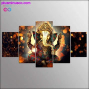 Ganesha abstrato pintando arte moderna sobre tela: impressões HD 5 - plusminusco.com