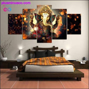 Abstrakt Ganesha målar modern konst på duk: HD Prints 5 - plusminusco.com