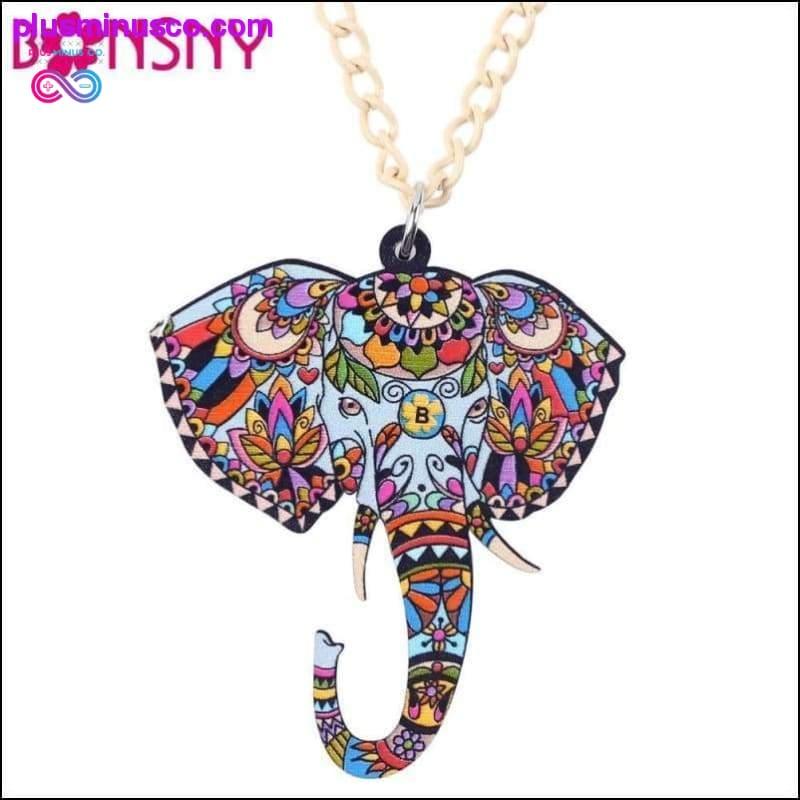 Acrylic Jungle Elephant Necklace and Pendant - Animal - plusminusco.com