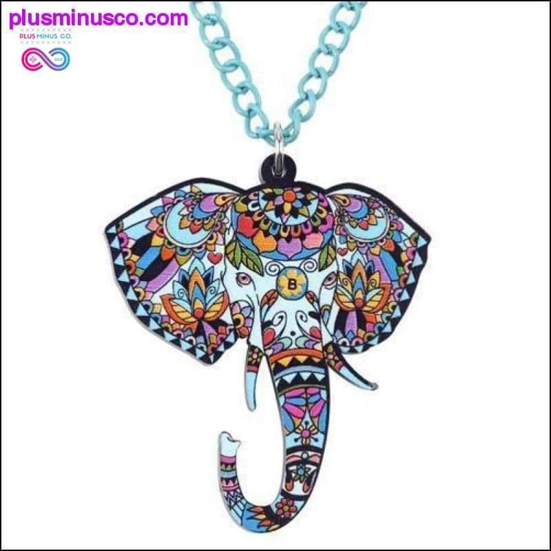 Acrylic Jungle Elephant Necklace and Pendant - Animal - plusminusco.com