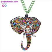 Collar y Colgante Elefante Selva Acrílico - Animal - plusminusco.com