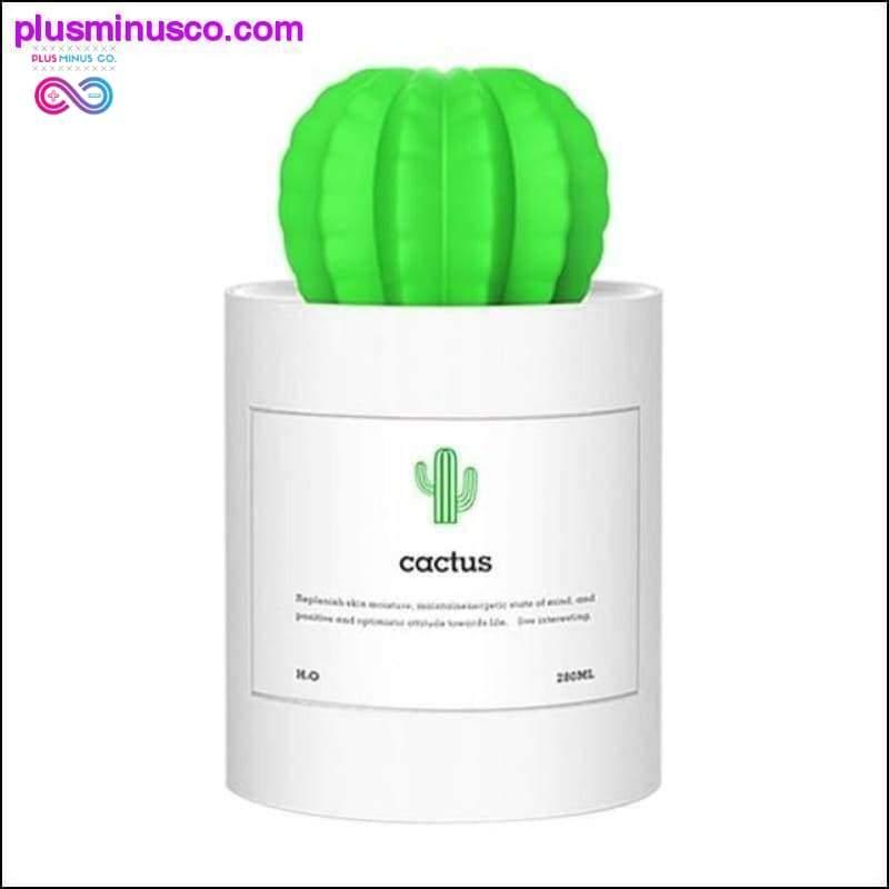 Air Humidifier Cactus Aromatherapy Diffuser 280ml USB With - plusminusco.com