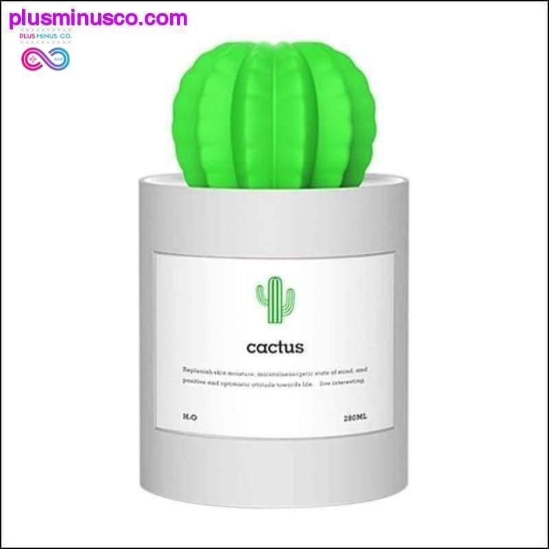 空気加湿器 Cactus アロマセラピー ディフューザー 280ml USB 付き - plusminusco.com