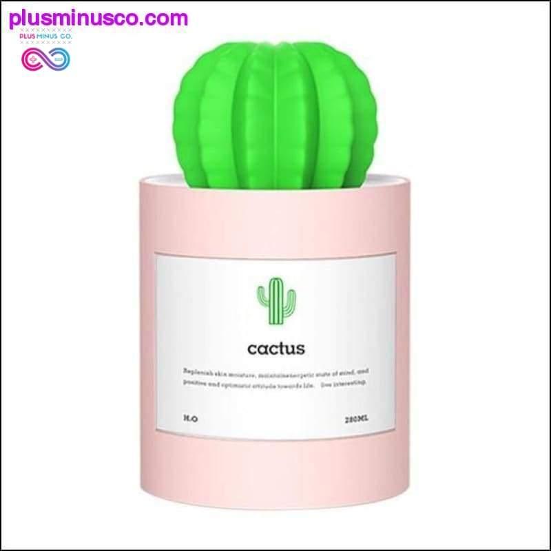 Air Humidifier Cactus Aromatherapy Diffuser 280ml USB With - plusminusco.com