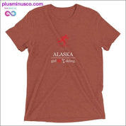 Alaska Girl love Skiing Short sleeve t-shirt at Plusminusco - plusminusco.com