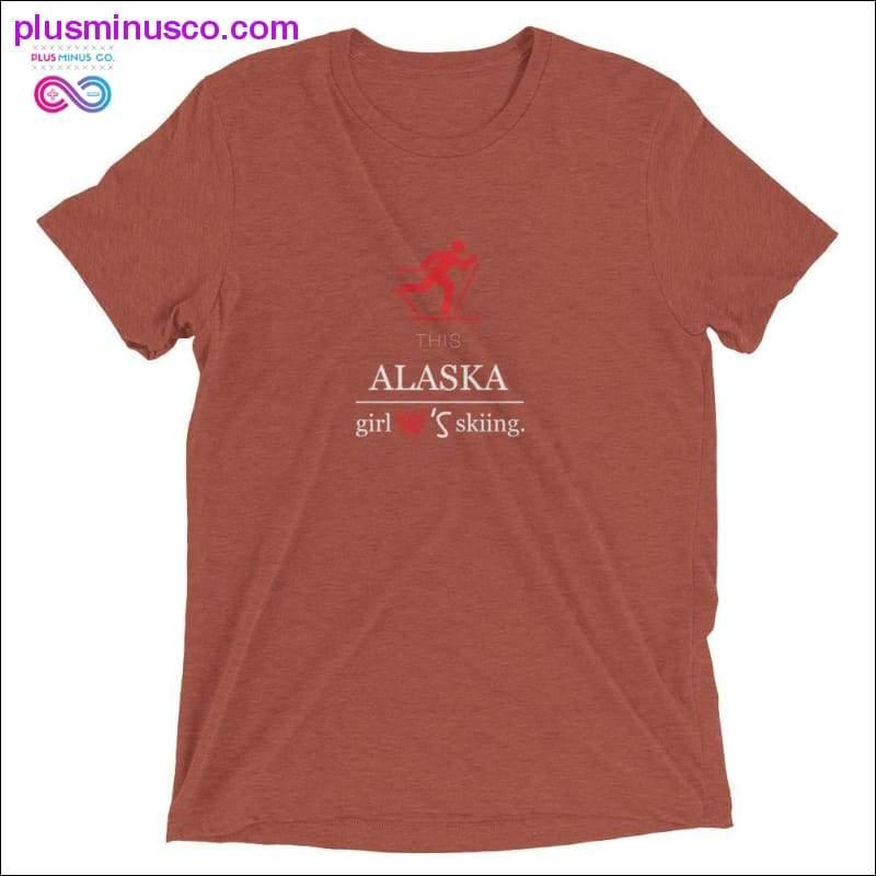 Alaska Girl love Skiing Short sleeve t-shirt at Plusminusco - plusminusco.com
