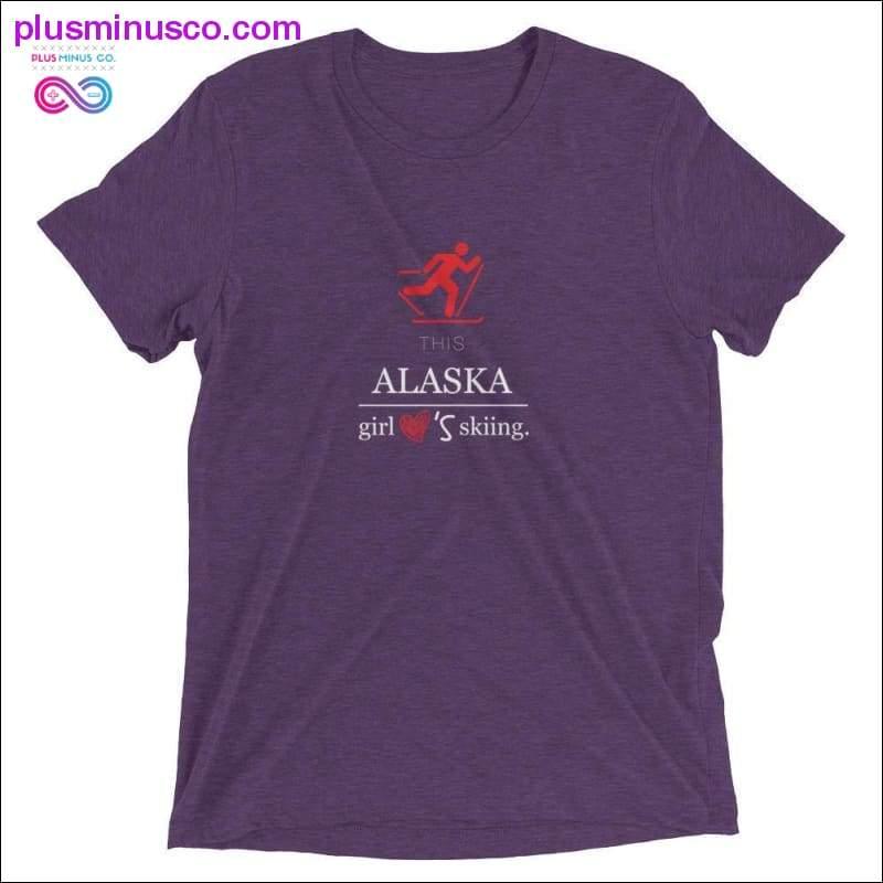 Alaska Girl love Skiing Short sleeve t-shirt at Plusminusco - plusminusco.com