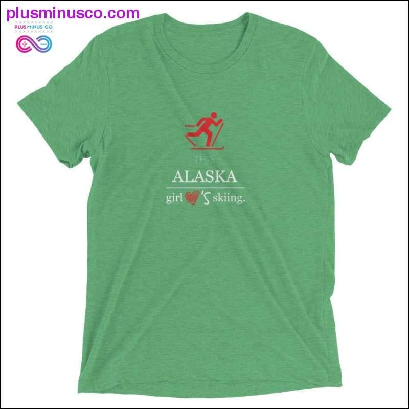 Alaska Girl love Skiing Short sleeve t-shirt at Plusminusco - plusminusco.com