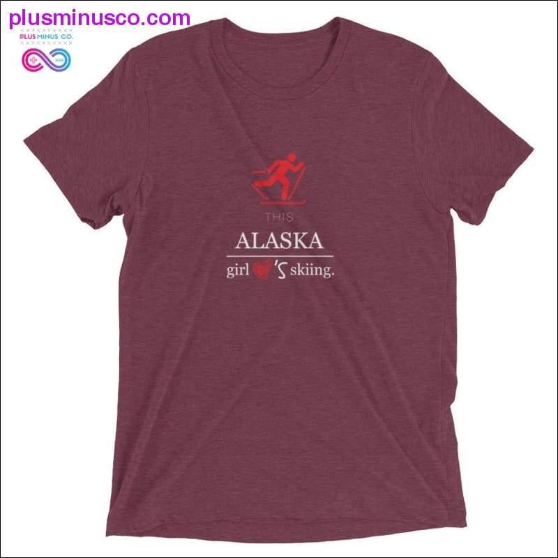 Alaska Girl love Skiing Short sleeve t-shirt at Plusminusco - plusminusco.com