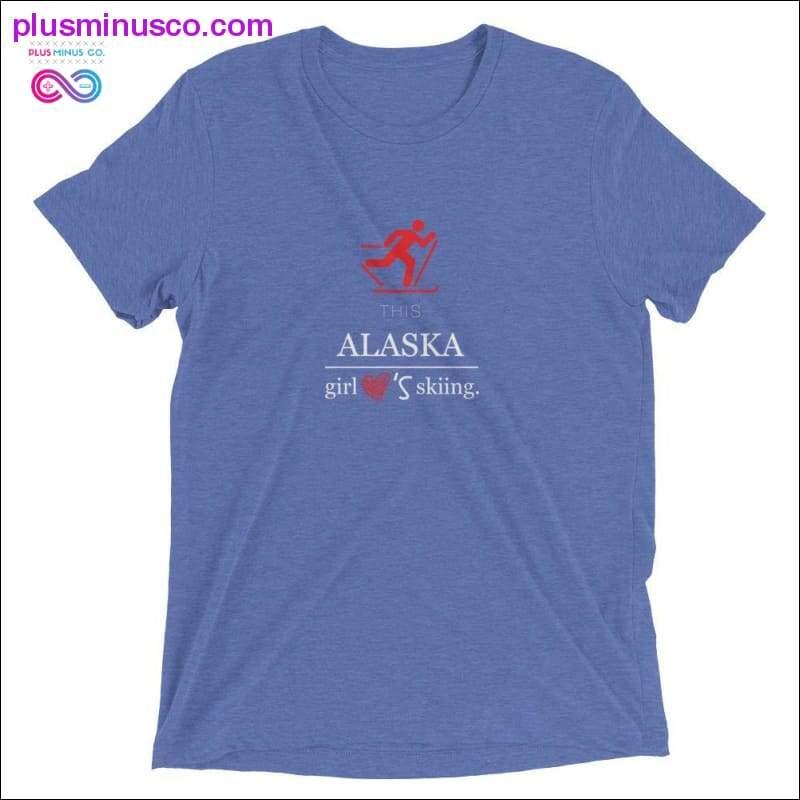 Alaska Girl love Skiing Short sleeve t-shirt at Plusminusco - plusminusco.com