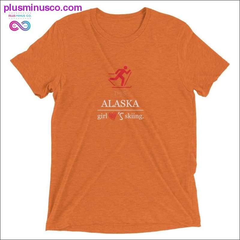 Alaska Girl love Skiing Short sleeve t-shirt at Plusminusco - plusminusco.com