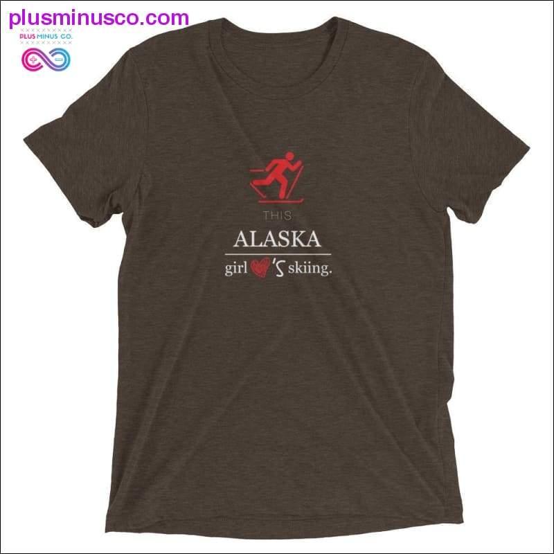 Alaska Girl love Skiing Short sleeve t-shirt at Plusminusco - plusminusco.com