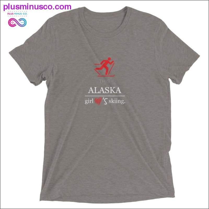 Alaska Girl love Skiing Short sleeve t-shirt at Plusminusco - plusminusco.com