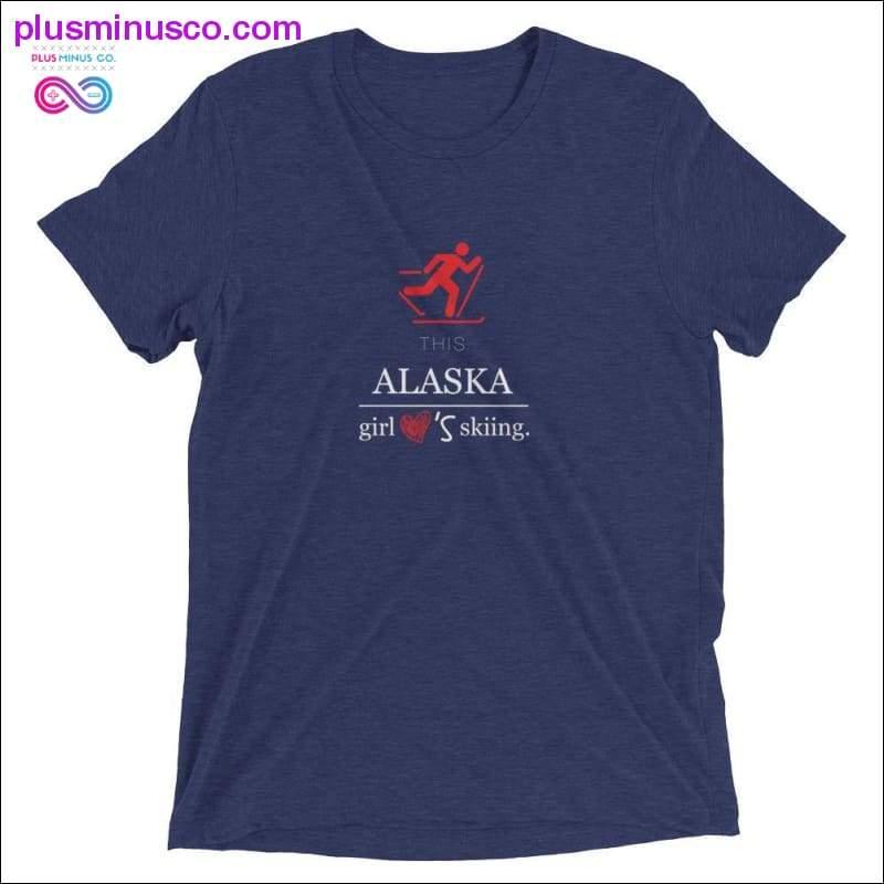 Alaska Girl love Skiing Short sleeve t-shirt at Plusminusco - plusminusco.com