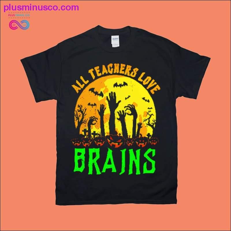 Alle lærere elsker hjerne-t-shirts - plusminusco.com