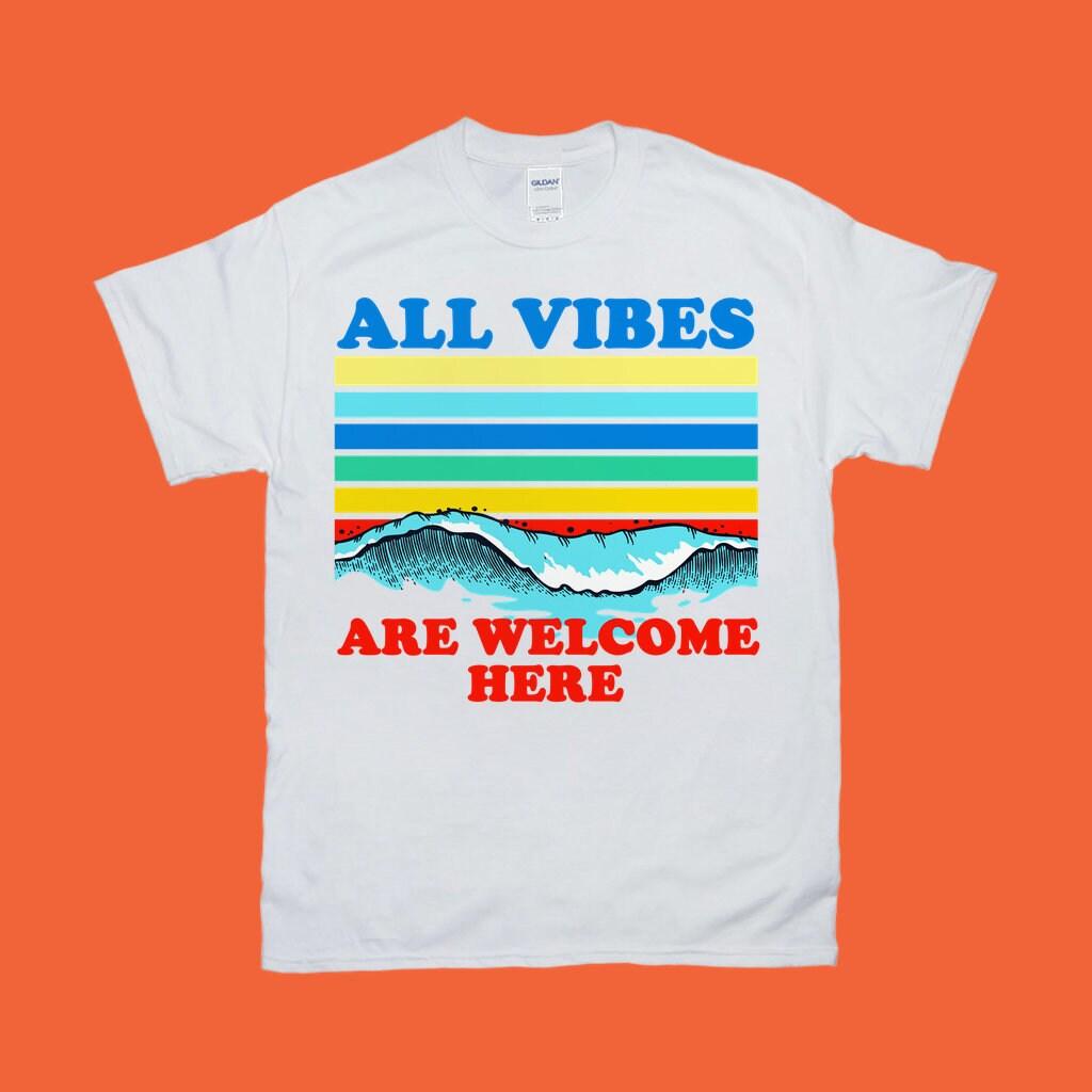 hippietoppe All Vibes, bivenlig taknemmelighed, positivt tøj, Sunset Waves - plusminusco.com