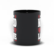 All You Need Is Love Black Mugs,Love is all you need , Valentine, Mother Daughter Mug, Father Daughter Mug,Love is all you need - plusminusco.com