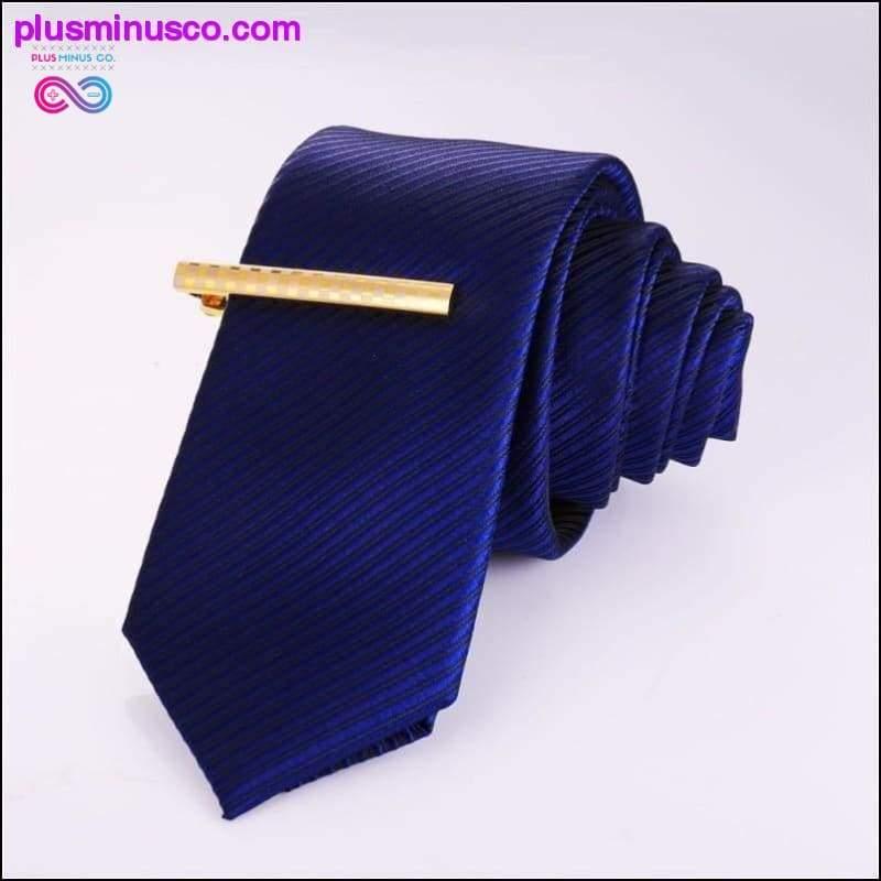 Sølvfarget slips for menn - plusminusco.com