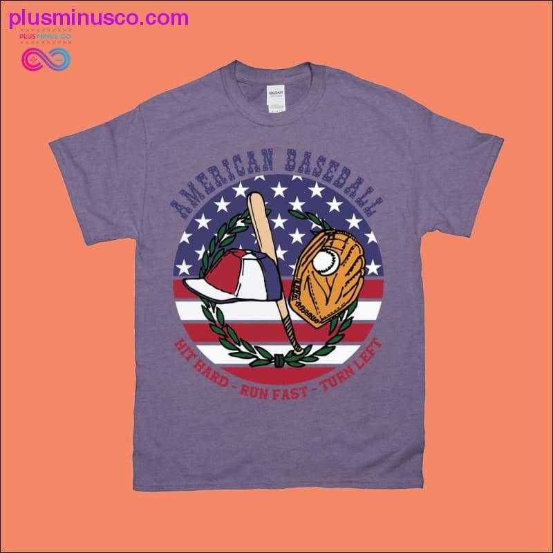 American Baseball Hit Hard Run Fast Turn Left | Flag - plusminusco.com