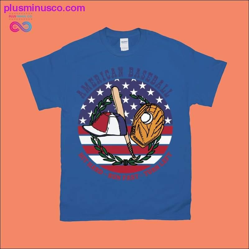 American Baseball Hit Hard Run Fast Turn Left | Flag - plusminusco.com