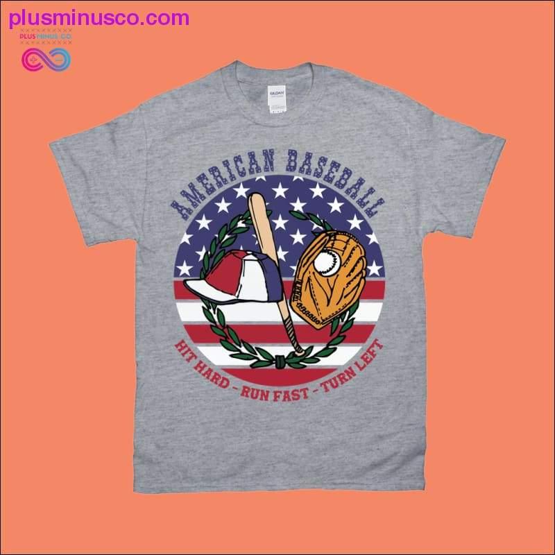 American Baseball Hit Hard Run Fast Turn Left | Flag - plusminusco.com