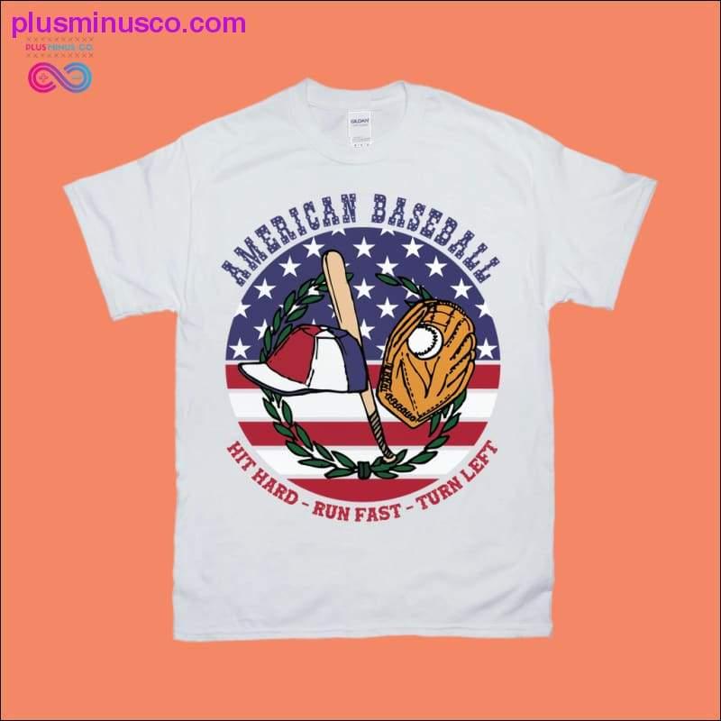 American Baseball Hit Hard Run Fast Turn Left | Flag - plusminusco.com