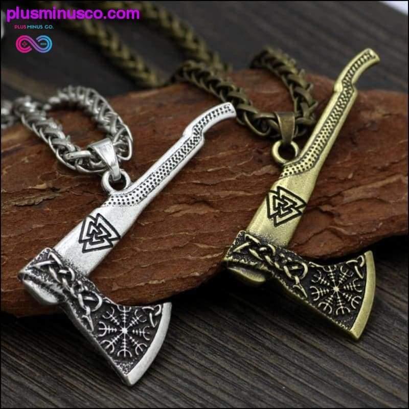 Amulett Viking halsband och yxa hänge - Unika smycken för - plusminusco.com