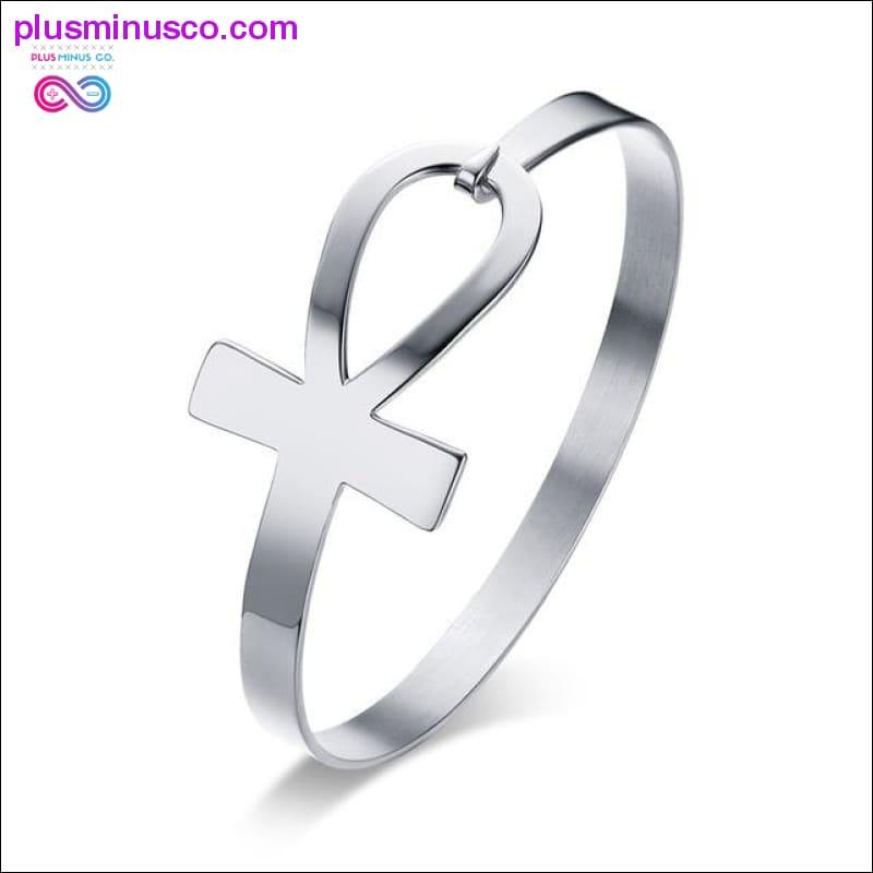Ankh Cross Bracelet for Women Stainless Steel Key of Life - plusminusco.com