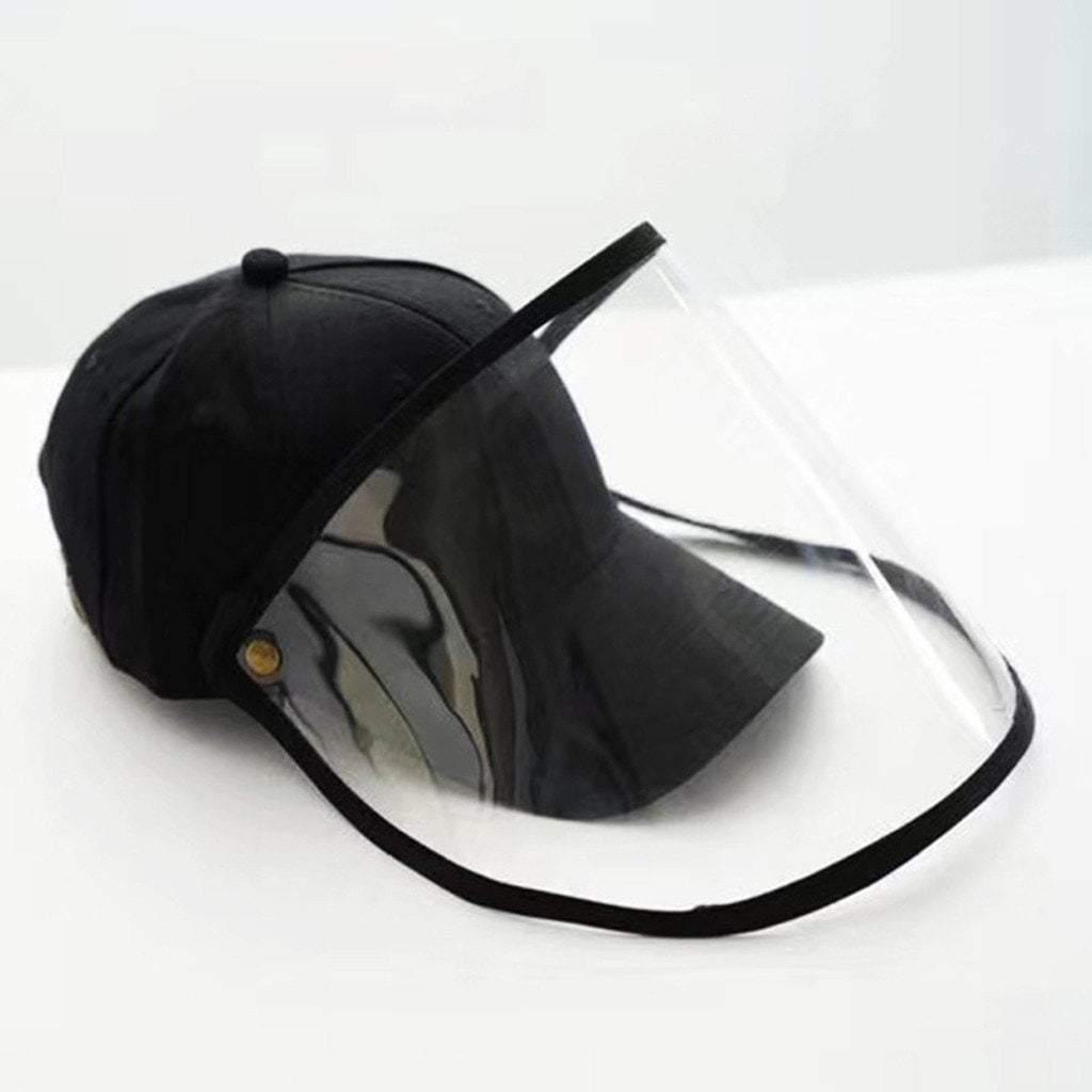 Anti-spitting Protective Hat Dustproof Cover Peaked Caps Hats Adjustable Size Outdoor Protective Face Shield Caps Protect - plusminusco.com