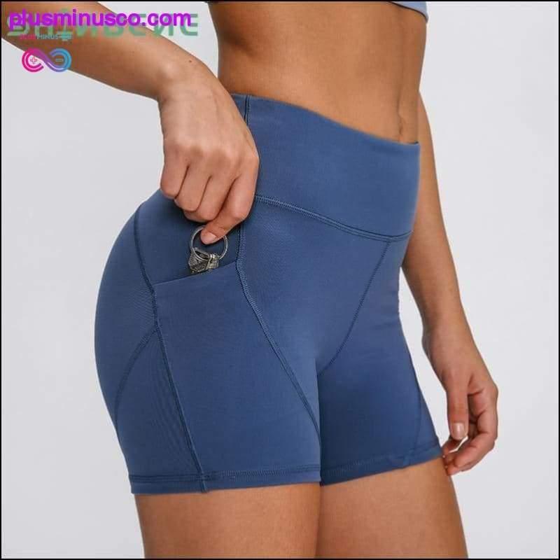 Anti-sweat Plain Sport Athletic Shorts Women High Waisted - plusminusco.com