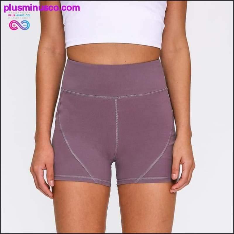 Anti-sweat Plain Sport Athletic Shorts Women High Waisted - plusminusco.com
