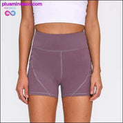 Anti-sweat Plain Sport Athletic Shorts Women High Waisted - plusminusco.com