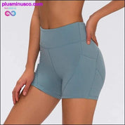 Anti-sweat Plain Sport Athletic Shorts Women High Waisted - plusminusco.com