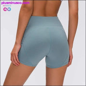 Anti-sweat Plain Sport Athletic Shorts Women High Waisted - plusminusco.com