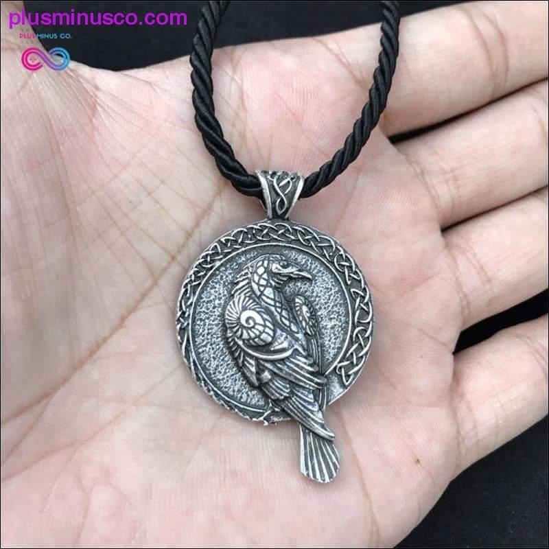 Antiquing Double sided Rune Norse Talisman Viking Raven - plusminusco.com