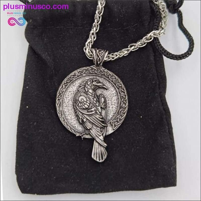 Antiquing Double sided Rune Norse Talisman Viking Raven - plusminusco.com