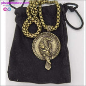 Antiquing Double sided Rune Norse Talisman Viking Raven - plusminusco.com