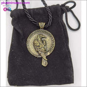 Antiquing Double sided Rune Norse Talisman Viking Raven - plusminusco.com