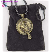Antiquing Double sided Rune Norse Talisman Viking Raven - plusminusco.com