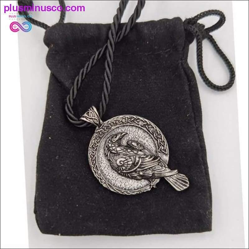 Antiquing Double sided Rune Norse Talisman Viking Raven - plusminusco.com