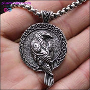 Antiquing Double sided Rune Norse Talisman Viking Raven - plusminusco.com