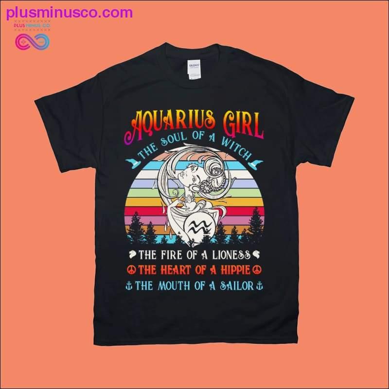 कुंभ राशि की लड़की द सोल ऑफ ए विच अद्भुत टी-शर्ट - प्लसमिनस्को.कॉम