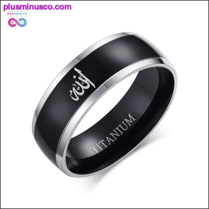 AUM OM Zwarte Ring voor Heren Titanium Casual Eenvoudig Man - plusminusco.com