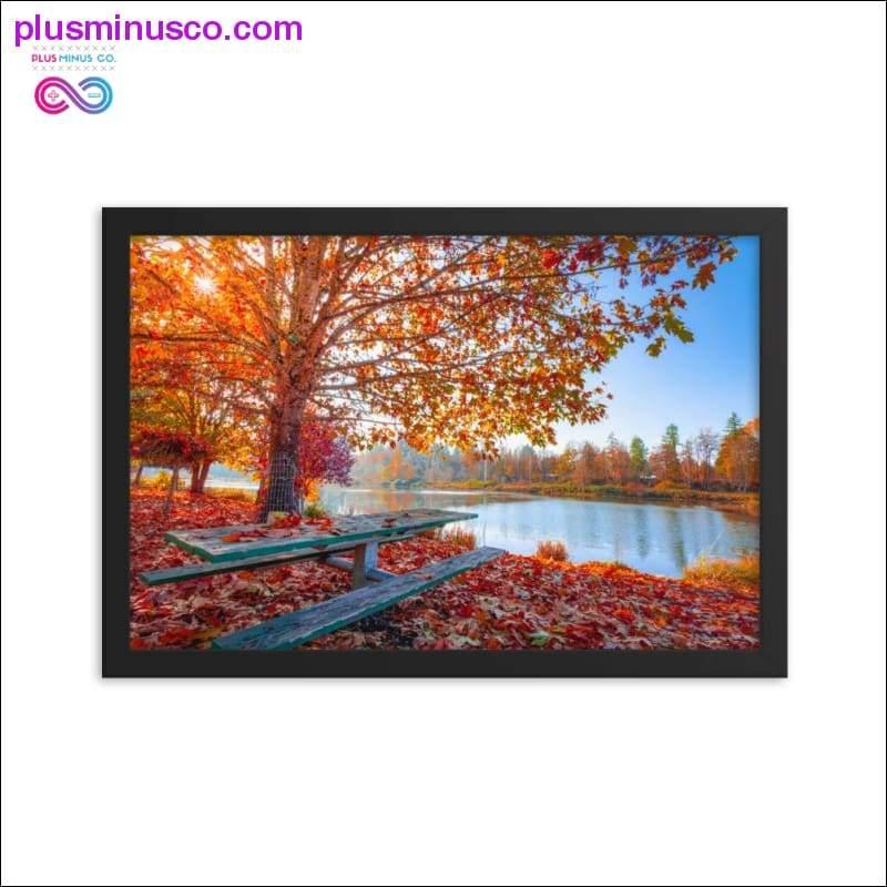 Autumn fall leaves and natural scenery Frame Print, Home - plusminusco.com