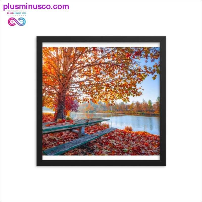 Восеньскае восеньскае лісце і прыродныя пейзажы Frame Print, Home - plusminusco.com