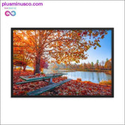 Восеньскае восеньскае лісце і прыродныя пейзажы Frame Print, Home - plusminusco.com