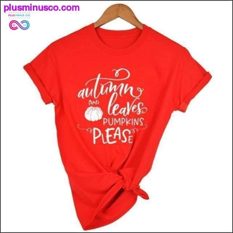 Camiseta colorida folhas de outono || PlusMinusco.com - plusminusco.com
